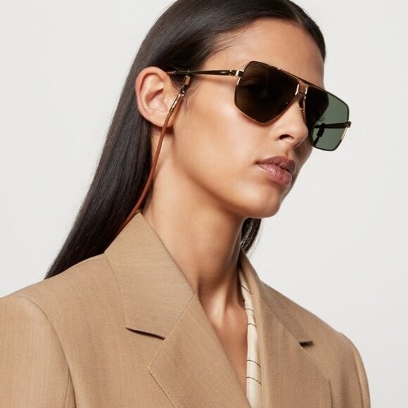 Celine CL40246U-Y 30N BRAND NEW Sunglasses Gold Green Aviator Unisex - Picture 13 of 15